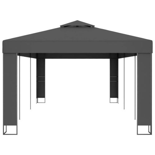 Gazebo with Double Roof 3×6 m Anthracite