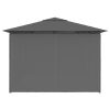 Garden Marquee with Curtains 4×3 m Anthracite