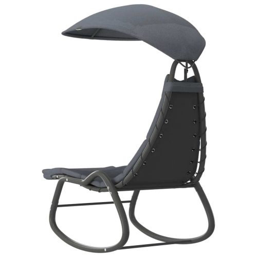 Garden Swing Chair Grey 160x80x195 cm Fabric