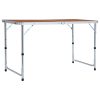 Foldable Camping Table Aluminium 120×60 cm