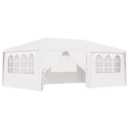 Professional Party Tent with Side Walls 4×6 m White 90 g/m²