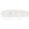 Professional Party Tent with Side Walls 4×9 m White 90 g/m²