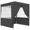Professional Party Tent with Side Walls 2×2 m Anthracite 90 g/m²