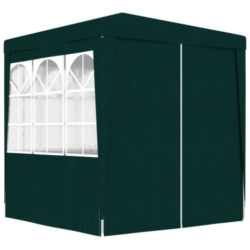 Professional Party Tent with Side Walls 2.5×2.5 m Green 90 g/m²