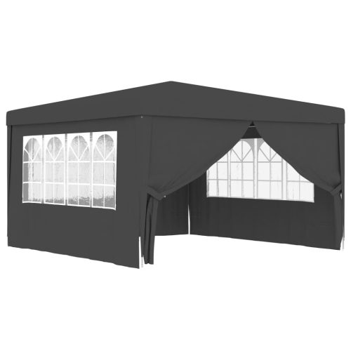 Professional Party Tent with Side Walls 4×4 m Anthracite 90 g/m²