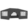 Professional Party Tent with Side Walls 4×6 m Anthracite 90 g/m²