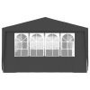 Professional Party Tent with Side Walls 4×9 m Anthracite 90 g/m²