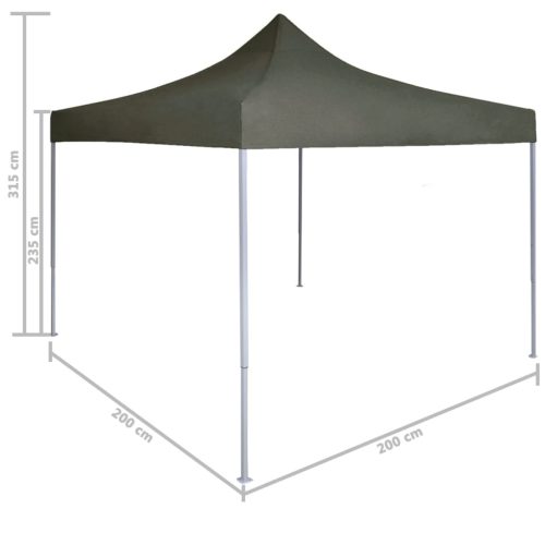Professional Folding Party Tent 2×2 m Steel Anthracite