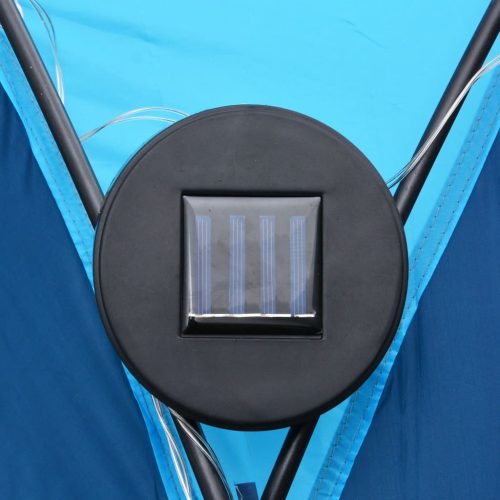 Party Tent with LED and 4 Sidewalls 3.6×3.6×2.3 m Blue