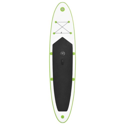vidaXL Inflatable Stand Up Paddleboard with Sail Set Green and White