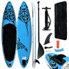 vidaXL Inflatable Stand Up Paddleboard Set 320x76x15 cm Blue