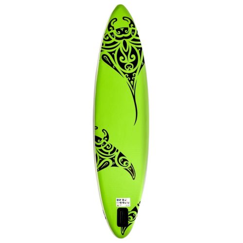 vidaXL Inflatable Stand Up Paddleboard Set 366x76x15 cm Green