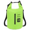 vidaXL Dry Bag with Zipper Green 15 L PVC