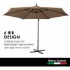 Milano Outdoor 3 Metre Cantilever Umbrella (No Cover) – Latte
