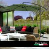 Milano Outdoor 3 Metre Cantilever Umbrella (No Cover) – Green