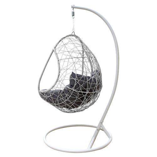 Arcadia Furniture Rocking Egg Chair – White and Grey