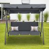 Milano Outdoor Steel Swing Chair – Grey (1 Box)
