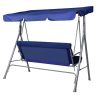 Milano Outdoor Steel Swing Chair – Dark Blue (1 Box)