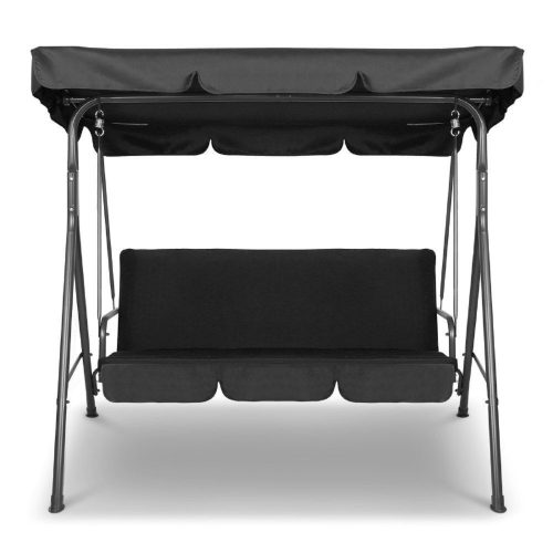 Milano Outdoor Steel Swing Chair – Black (1 Box)