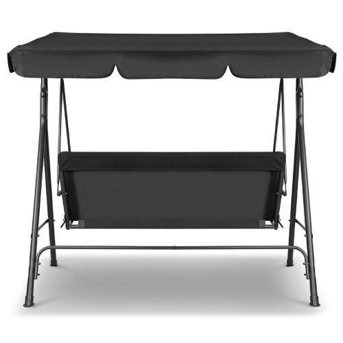 Milano Outdoor Steel Swing Chair – Black (1 Box)