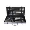 10Pcs Stainless Steel BBQ Tool Set Outdoor Barbecue Utensil Aluminium Grill Cook