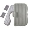 2X Grey Stripe Inflatable Car Mattress Portable Camping Rest Air Bed Travel Compact Sleeping Kit Essentials