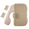 Beige Stripe Inflatable Car Mattress Portable Camping Rest Air Bed Travel Compact Sleeping Kit Essentials
