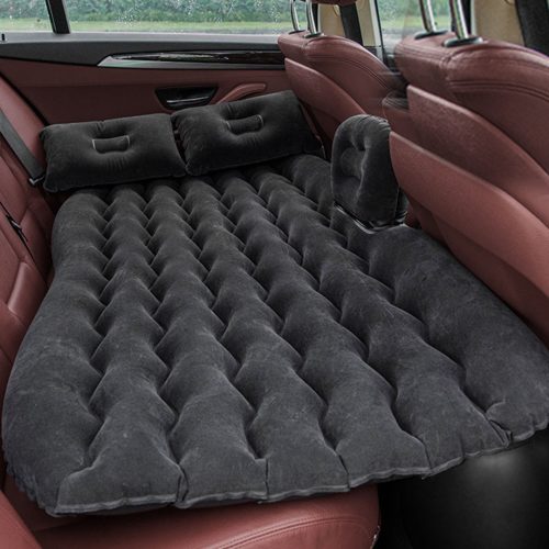 2X Black Ripple Inflatable Car Mattress Portable Camping Air Bed Travel Sleeping Kit Essentials