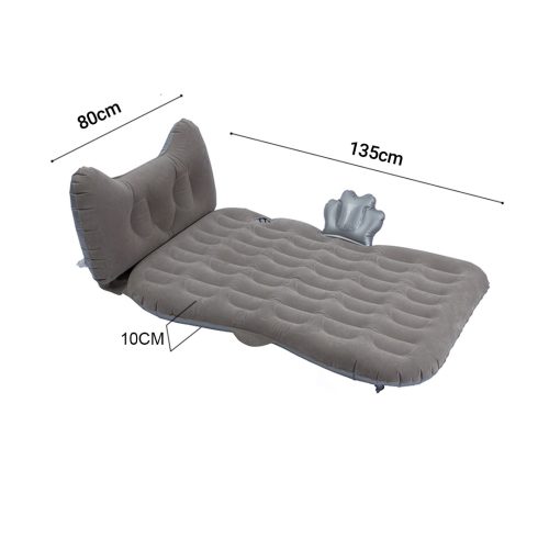 2X Grey Honeycomb Inflatable Car Mattress Portable Camping Air Bed Travel Sleeping Kit Essentials