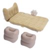 2X Beige Honeycomb Inflatable Car Mattress Portable Camping Air Bed Travel Sleeping Kit Essentials