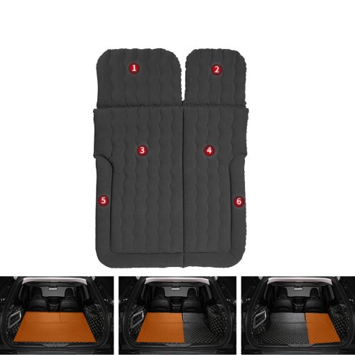 2X Black Inflatable Car Boot Mattress Portable Camping Air Bed Travel Sleeping Essentials