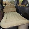 Beige Inflatable Car Boot Mattress Portable Camping Air Bed Travel Sleeping Essentials