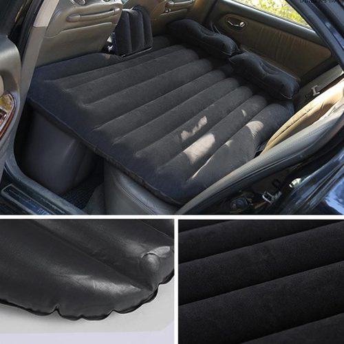 Inflatable Car Mattress Portable Travel Camping Air Bed Rest Sleeping Bed Grey