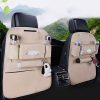 2X Leather Car Back Seat Storage Bag Multi-Pocket Organizer Backseat and iPad Mini Holder White
