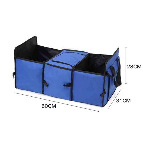 Car Portable Storage Box Waterproof Oxford Cloth Multifunction Organizer Blue