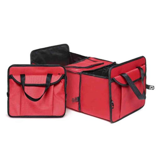 2X Car Portable Storage Box Waterproof Oxford Cloth Multifunction Organizer Red