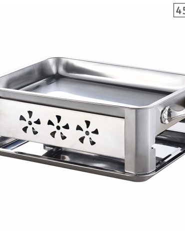 45cm Portable Stainless Steel Outdoor Chafing Dish BBQ Fish Stove Grill Plate