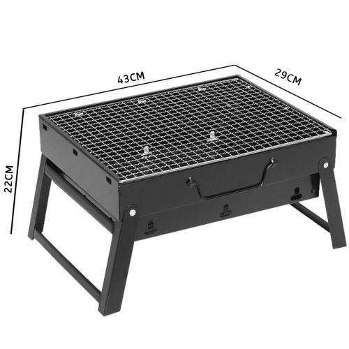 43cm Portable Folding Thick Box-type Charcoal Grill for Outdoor BBQ Camping