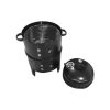 2X 3 In 1 Barbecue Smoker Outdoor Charcoal BBQ Grill Camping Picnic Fishing