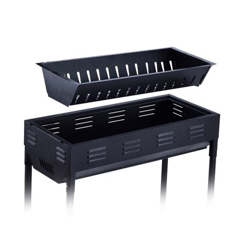 72cm Portable Folding Thick Box-Type Charcoal Grill for Outdoor BBQ Camping