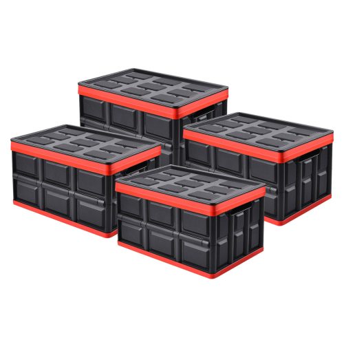 56L Collapsible Waterproof Car Trunk Storage Multifunctional Foldable Box Black