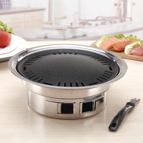 BBQ Grill Stainless Steel Portable Smokeless Charcoal Grill Home Outdoor Camping