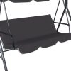 Swing Chair Hammock Outdoor Furniture Garden Canopy Cushion 3 Seater Chairs Grey