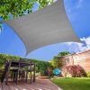 Sun Shade Sail Cloth Canopy Rectangle Outdoor Awning Cover Grey 5x5M