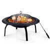 22″ Portable Outdoor Fire Pit BBQ Grail Camping Garden Patio Heater Fireplace