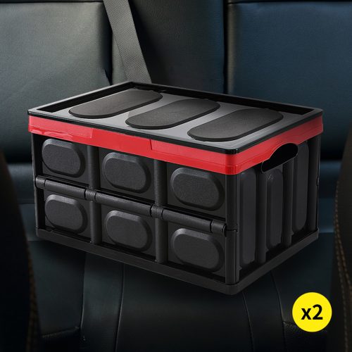 Car Boot Organiser Collapsible Organizer Storage Trunk Shopping Foldable Tidy x2