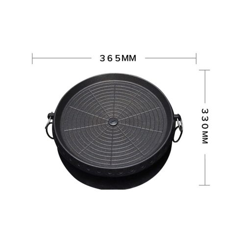 2x Portable Korean BBQ Butane Gas Stove Stone Grill Plate Non Stick Coated Round