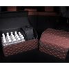 2X Leather Car Boot Collapsible Foldable Trunk Cargo Organizer Portable Storage Box Coffee/Gold Stitch Large