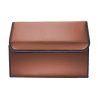 2X Leather Car Boot Collapsible Foldable Trunk Cargo Organizer Portable Storage Box Coffee Small