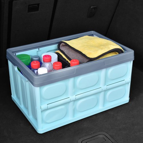 2X 56L Collapsible Car Trunk Storage Multifunctional Foldable Box Blue